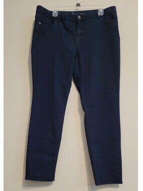 Vera Wang SIMPLY VERA Skinny leg dark blue JEANS size 16
